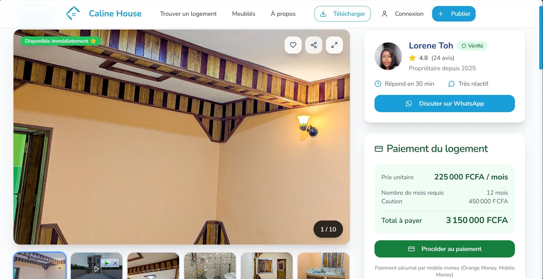 Fiche logement et paiement