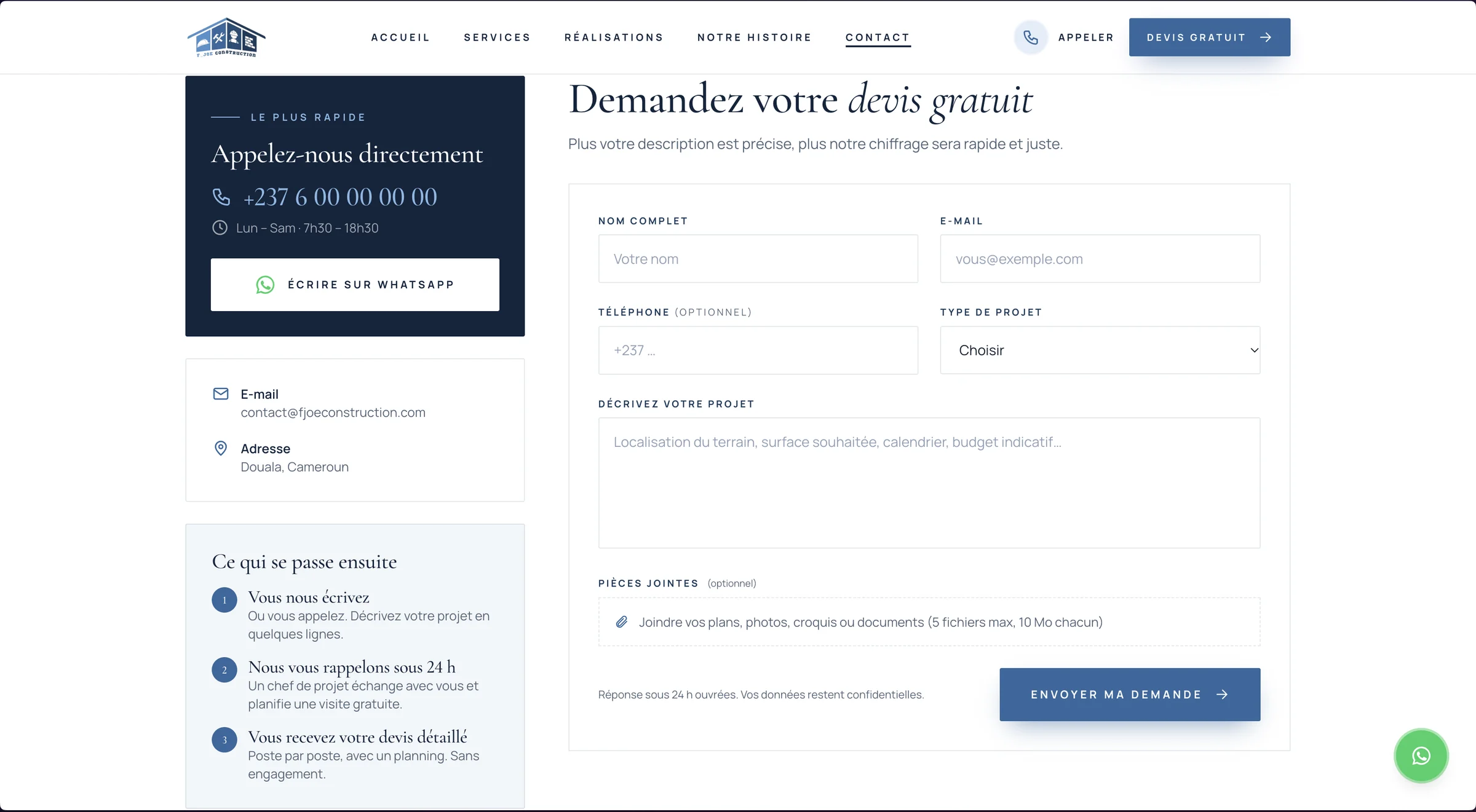 Demande de devis