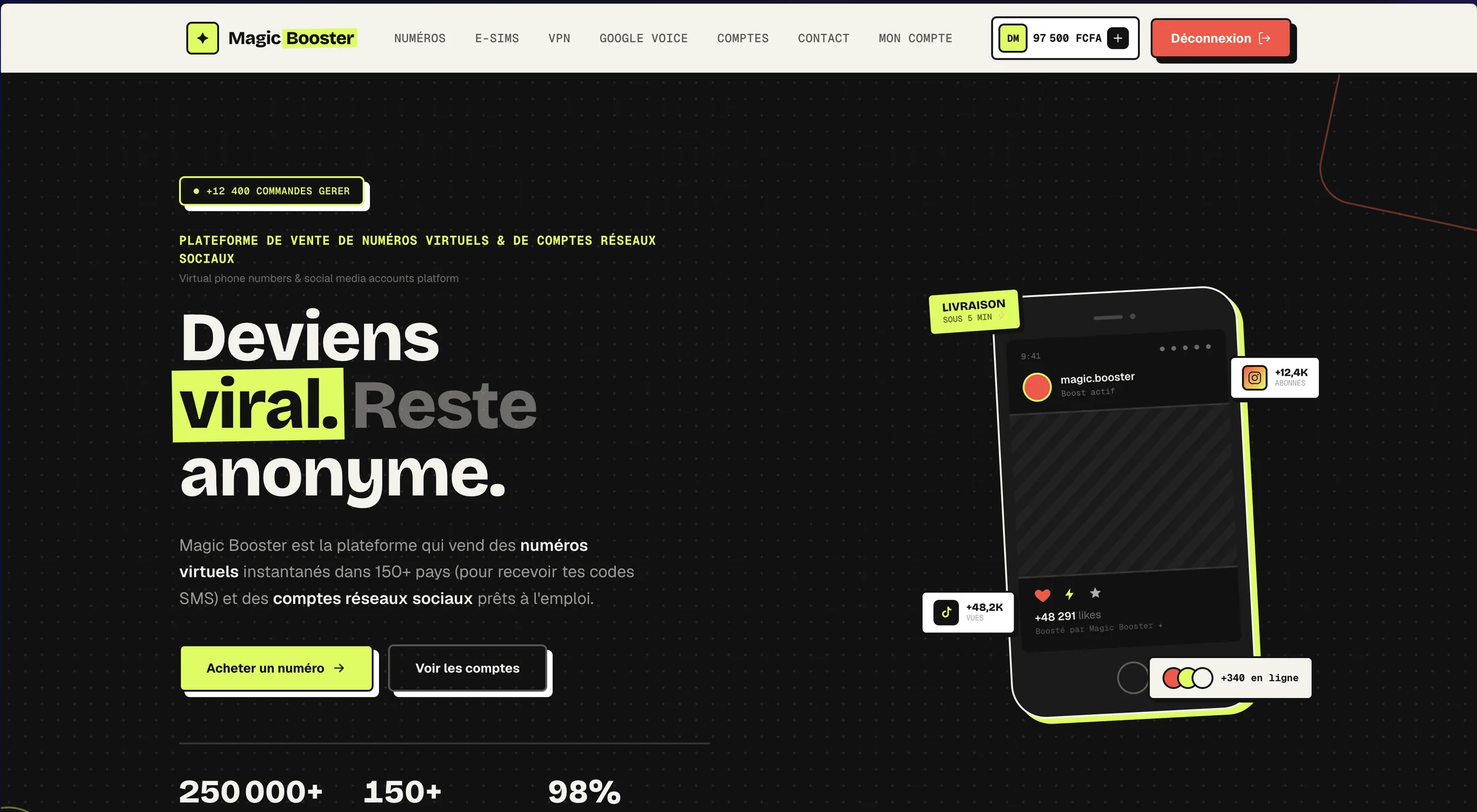 Page d'accueil