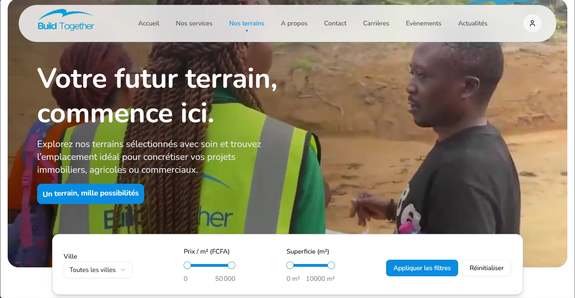 Recherche de terrains